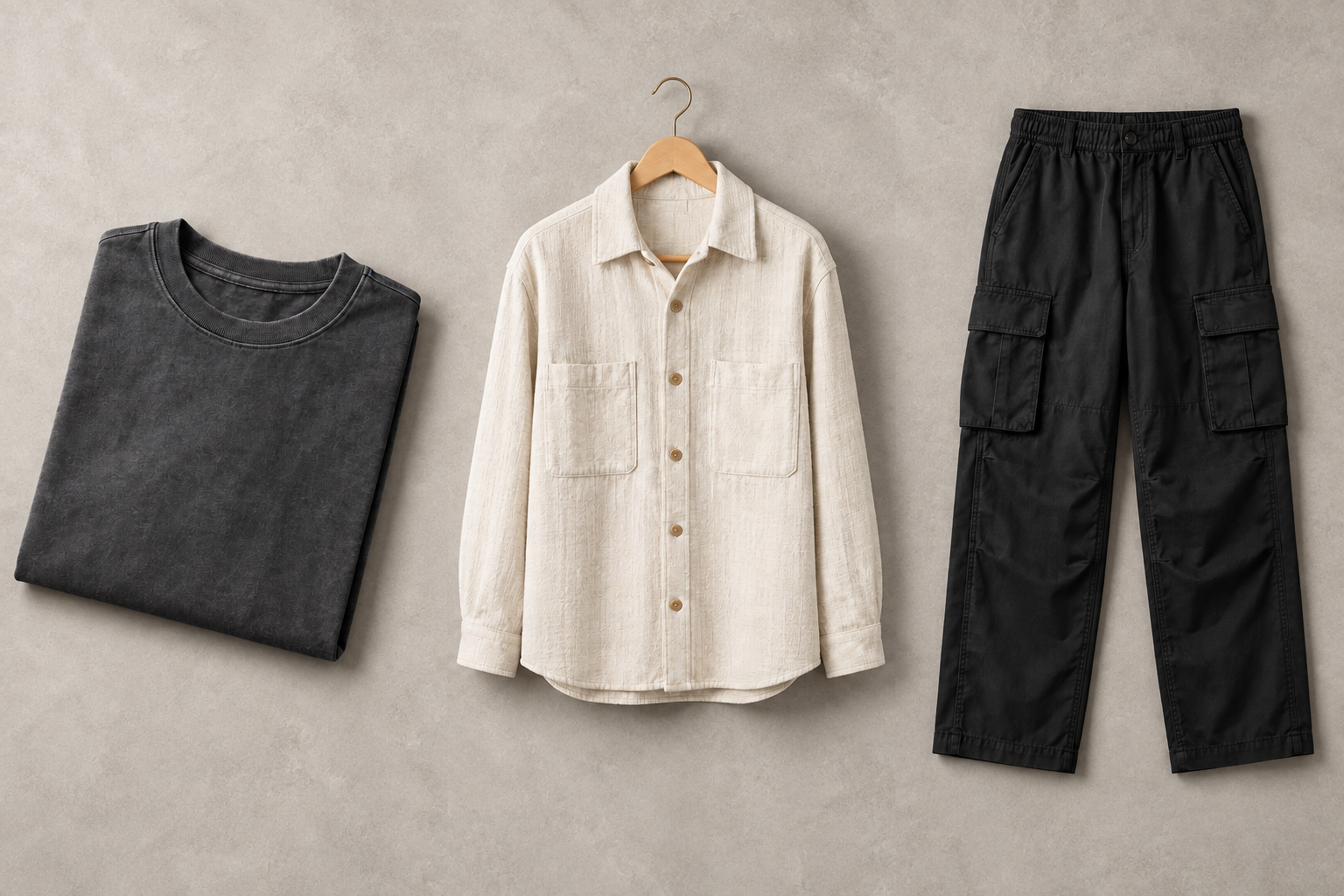 The Australian Classic collection: tee, shirt and utility trouser